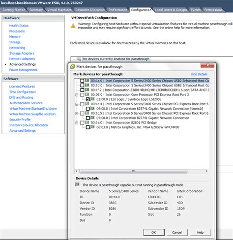 On the Configure tab, expand Hardware and click PCI Devices. . Esxi passthrough raid controller